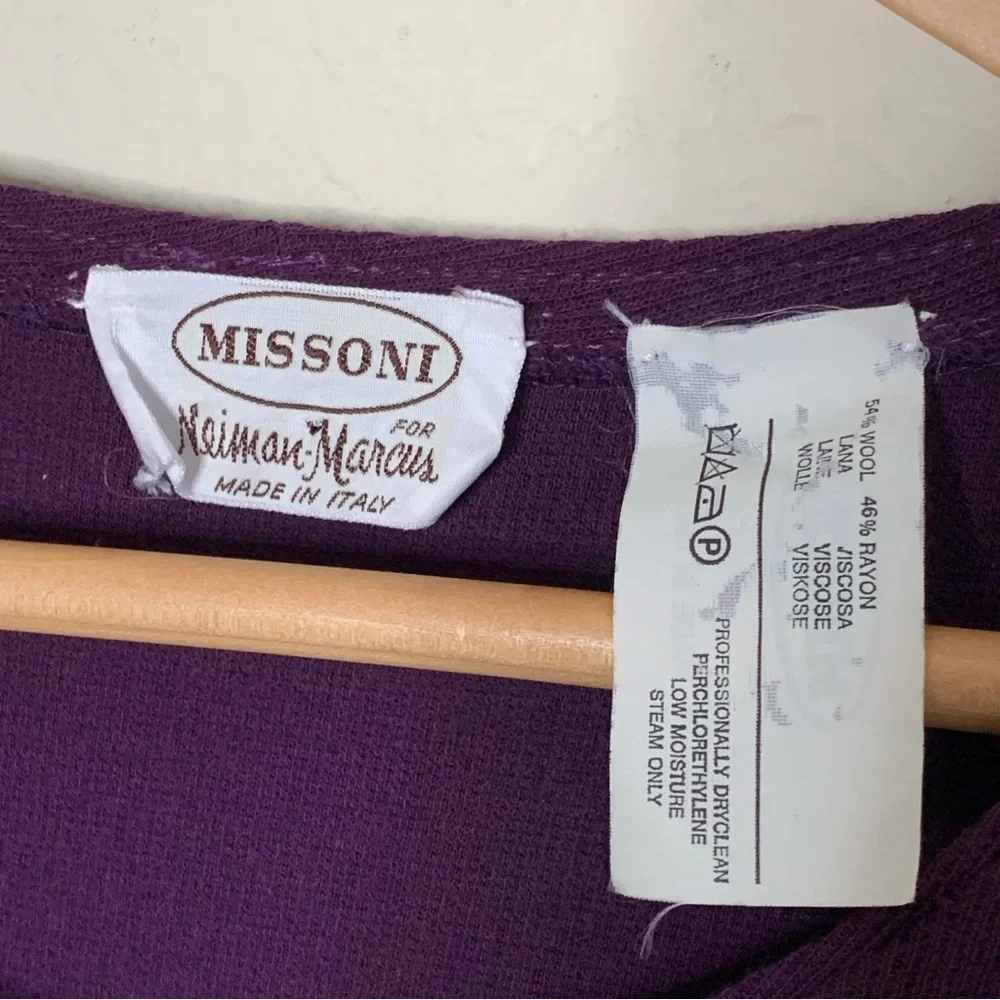 VTG 70’s Missoni Neiman Marcus Sweater Womens Sz 46 XL? Wool Blend Made In Italy